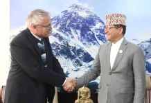 इजरायलका राजदुत र राष्ट्रियसभा अध्यक्षबीच शिष्टाचार भेट