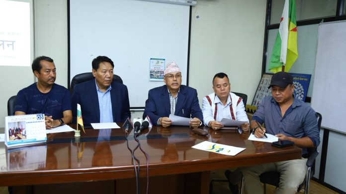 ३१औं विश्व आदिवासी दिवसबारे पत्रकार सम्मेलन।