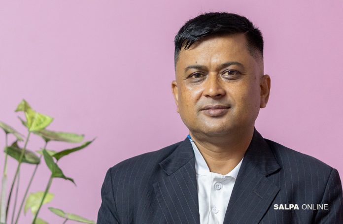 जसपा नेता दुर्गामणि सुवेदी। तस्बिरः साल्पा अनलाइन