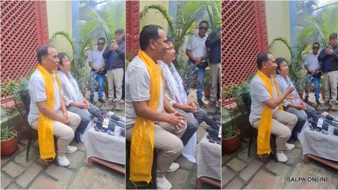 साम्पाङ र घिसिङकाे संयुक्त पत्रकार सम्मेलन